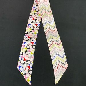 Coach neck scarf, multi color